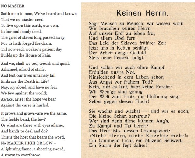 No Master - Kein Herr