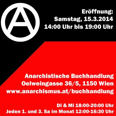 Eröffnung der Anarchistischen Buchhandlung Wien