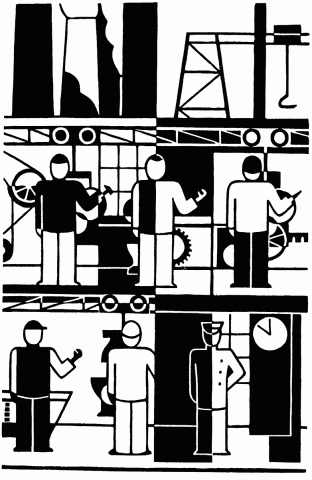 Gerd Arntz - Gruppe progressiver Künstler. Bild Fabrik