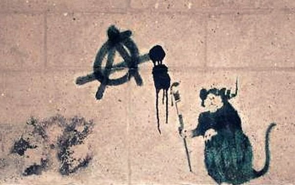Graffiti Ratte von banksy 