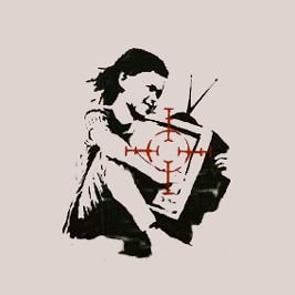 Graffiti Fernseher von banksy 