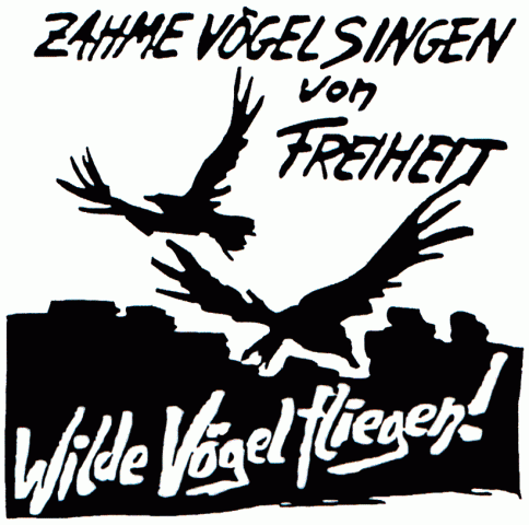 Zahme Vögel singen von Freiheit - wilde Vögel fliegen.