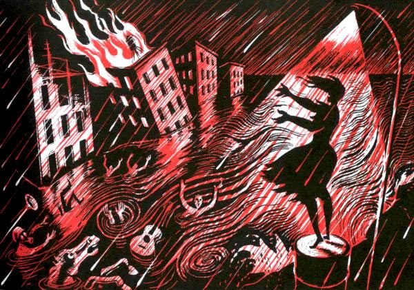 Grafiken des radikalen Künstlers Eric Drooker - Katastrophe