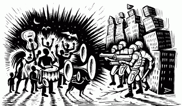 Grafiken des radikalen Künstlers Eric Drooker - Protest