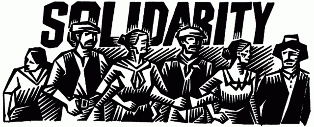 Grafiken des anarchistischen Künstlers Clifford Harper - Solidarity