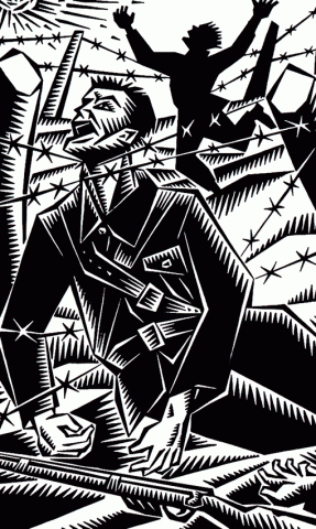Grafiken des anarchistischen Künstlers Clifford Harper - Spanischer Bürgerkrieg