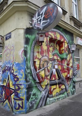 Hausbesetzung Pizzeria Anarchia, Mühlfeldgasse, 1020 Wien