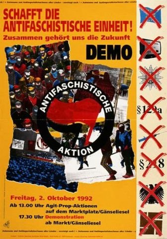 Kunst und Kampf - Plakat Schafft antifaschistische Einheit