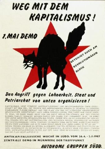 Plakate Sozialer Bewegungen - Weg mit dem Kapitalismus