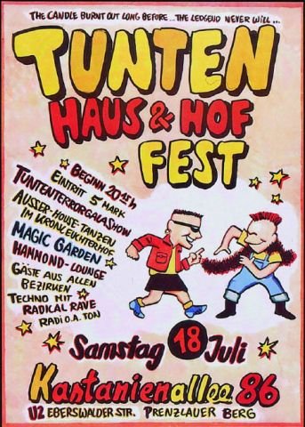 Plakate Sozialer Bewegungen - Tuntenfest Kastanienallee 86