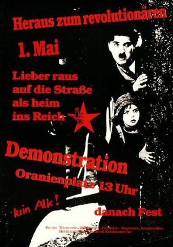 Plakate Sozialer Bewegungen - Lieber raus auf die Strasse, als heim ins Reich; 1. Mai