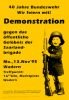 Plakate Sozialer Bewegungen - Demonstration gegen Bundeswehrgel旦bnis