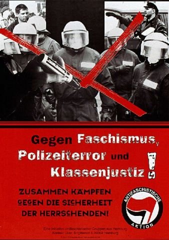Plakate Sozialer Bewegungen - Gegen Faschismus, Polizeiterror und Klassenjustiz
