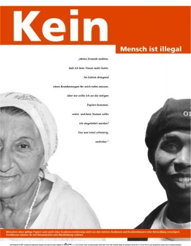 Plakate Sozialer Bewegungen - Kein Mensch ist illegal 1