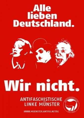 Plakate Sozialer Bewegungen - Alle lieben Deutschland. Wir nicht.