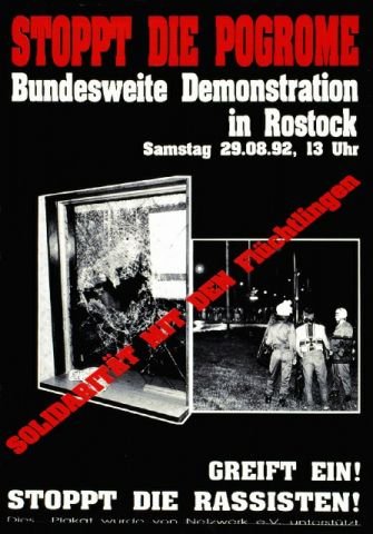 Plakate Sozialer Bewegungen - Stoppt die Pogrome