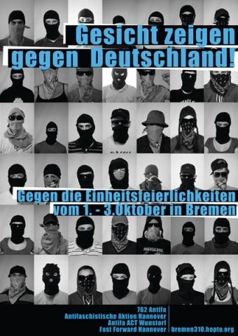 Plakate Sozialer Bewegungen - Gesicht zeigen gegen Deutschland