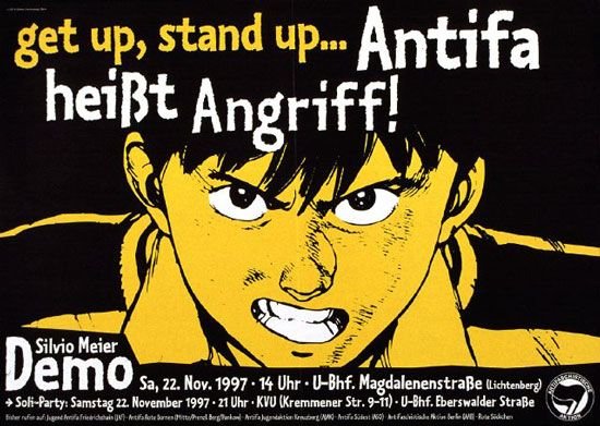 Plakate Sozialer Bewegungen - Antifa heißt Angriff 2