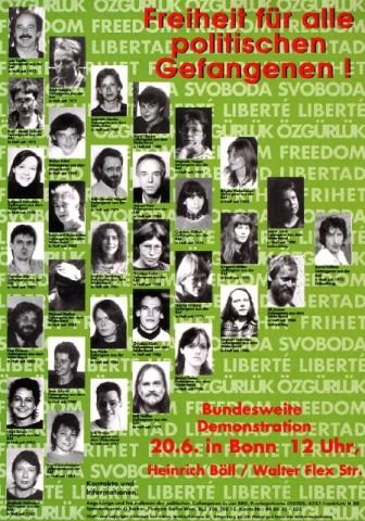 Plakate Sozialer Bewegungen - Freiheit für alle politischen Gefangenen