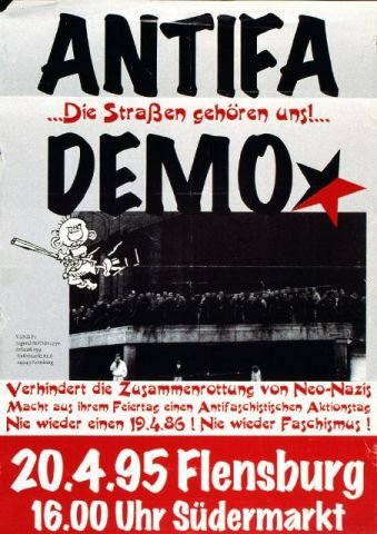 Plakate Sozialer Bewegungen - Antifademo Flensburg 1995