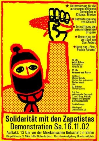 Plakate Sozialer Bewegungen - Solidarität mit den Zapatistas