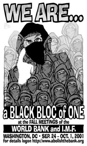 Anarchoplakate - We are a black bloc of one