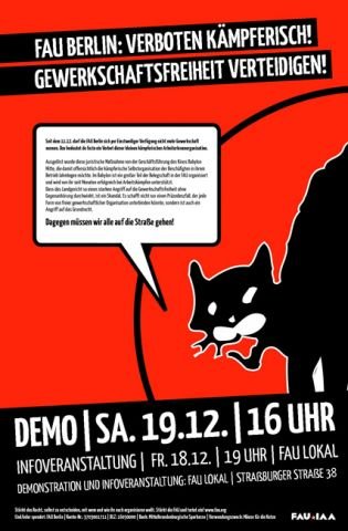 Plakate der FAU - FAU Berlin: Verboten kämpferisch!