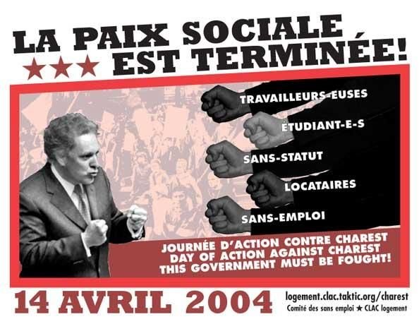 Anarchosyndikalistische Plakate - la paix sociale est terminee. CNT