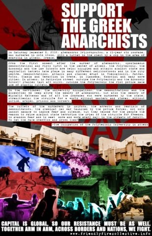 Anarchistische Plakate - Support the greek anarchists