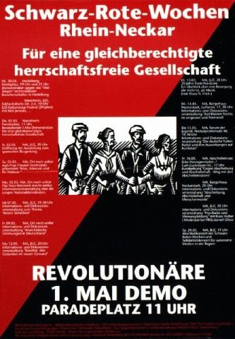 Anarchistische Plakate - Schwarz-Rote Wochen Rhein-Neckar
