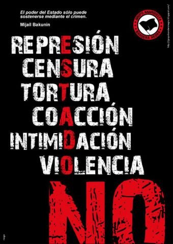 Anarchistische Plakate - Represion, Censura, Tortura