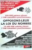 Anarchosyndikalistische Plakate - Opposons-leur. La loi du nombre CNT