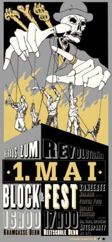 Politische Plakate Schweiz - 1. Mai Reitschule Bern