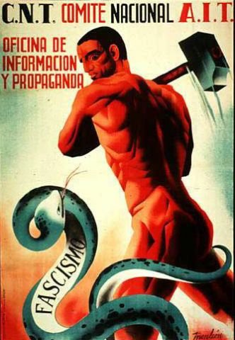 Plakat aus dem Spanischen Bürgerkrieg CNT-FAI 20