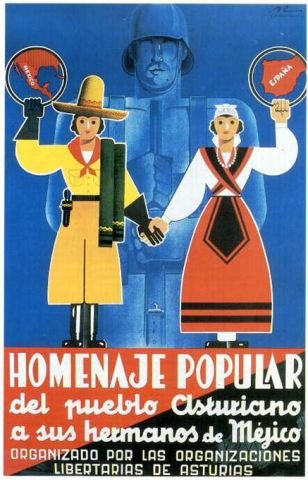Plakat aus dem Spanischen Bürgerkrieg CNT-FAI 49