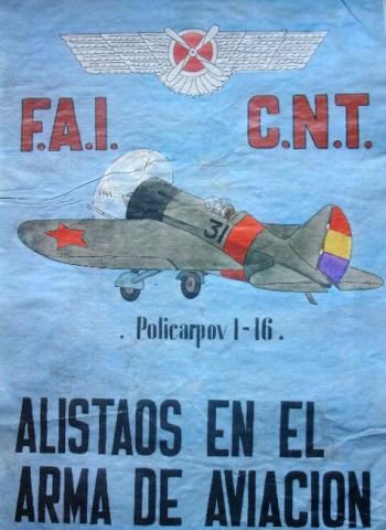 Plakat aus dem Spanischen Bürgerkrieg CNT-FAI 58
