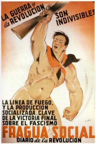 Plakat aus dem Spanischen Bürgerkrieg CNT-FAI 73