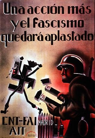 Plakat aus dem Spanischen Bürgerkrieg CNT-FAI 79