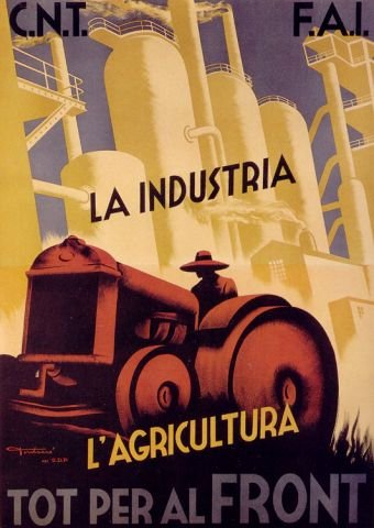 Plakat aus dem Spanischen Bürgerkrieg CNT-FAI 85