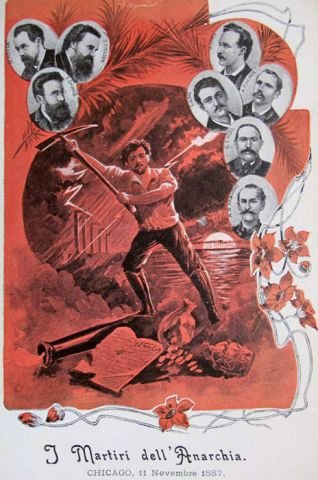 Postkarte - Märtyrer von Chicago
