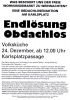 Plakat Endl旦sung Obdachlos der anarchistischen Gruppe Revolutionsbr辰uhof Wien