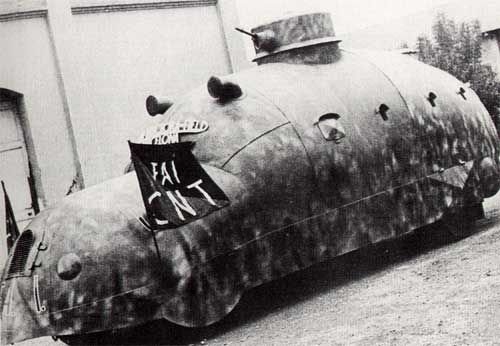 Spanischer B端rgerkrieg und anarchistische Revolution 1936-39 - Bild Panzerwagen CNT/FAI