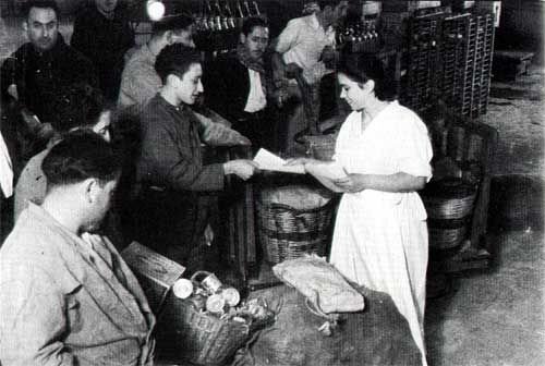 Spanischer Bürgerkrieg und anarchistische Revolution 1936-39 - Bild provisorischer Lebensmittelladen