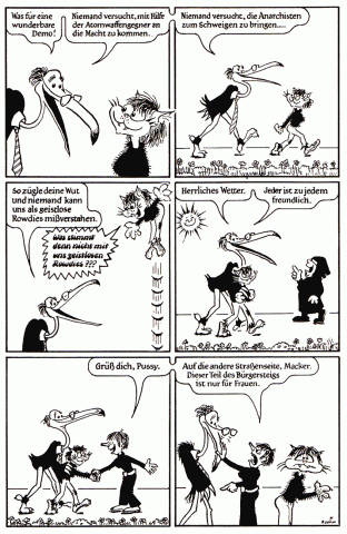 Anarchistische Wildcat Comics by Donald Rooum - Macker