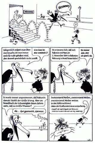 Anarchistische Wildcat Comics by Donald Rooum - Bakunins Stiefel