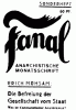 Fanal (1932) - anarchistische Zeitung von Erich M端hsam